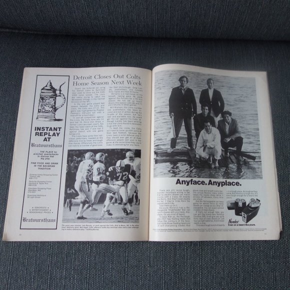 Baltimore Colts vs Atlanta Falcons Memorial Stadium November 30 1969 Program - Picture 11 of 14